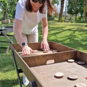 Lauko žaidimų gaminimas, mediniai lauko žaidimai, dideli lauko zaidimai, lauko žaidimų gamyba, medistau, medzio karma, pagaminta lietuvoje, dovana imonei