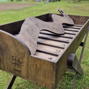 Medinis lauko žaidimas „ZigZag“ su kamuoliuku. Medžio karma Lauko žaidimų gamyba