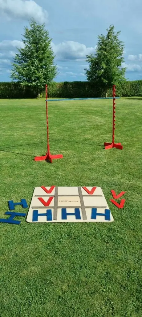 Didelis medinis žaidimas Kryžiukai Nuliukai 1x1 m lenta lauke