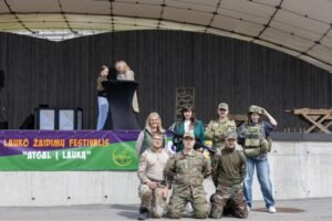 Outdoor Games Festival in Šiauliai, Lithuania: people playing large wooden games, photo 4
