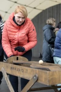 Outdoor Games Festival in Šiauliai, Lithuania: people playing large wooden games, photo 5