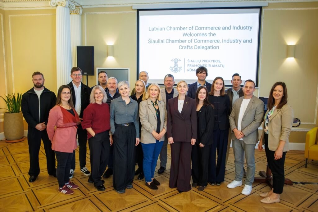 Šiaulių prekybos, pramonės ir amatų rūmų delegacija Latvijos prekybos ir pramonės rūmuose