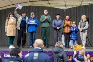 Outdoor Games Festival in Šiauliai, Lithuania: people playing large wooden games, photo 26