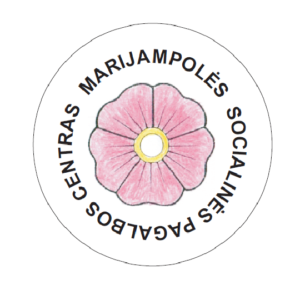 Marijampolės socialinės pagalbos centro logotipas – centrui pagamintas lauko žaidimas Korys su logotipu