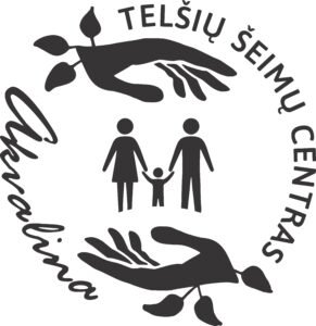 Telšių šeimų centro „Akvalina“ logotipas – centrui pagaminti mediniai lauko žaidimai